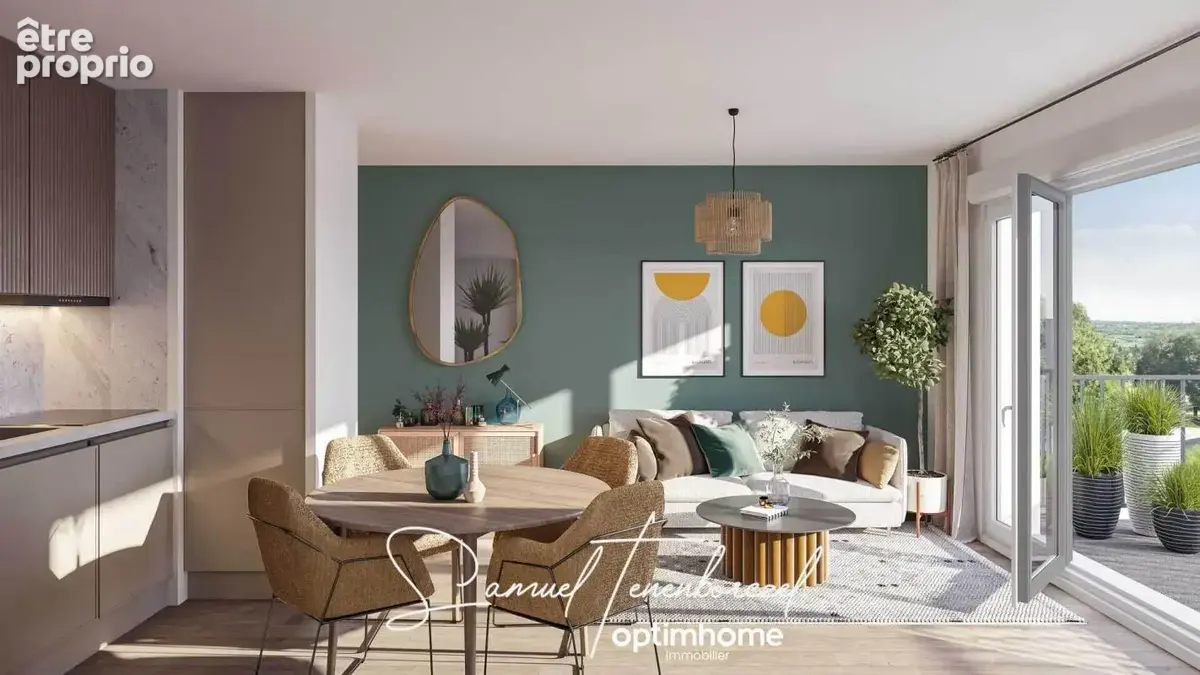 Appartement T2 neuf avec terrasse et vue Basilique – Lisieux (14100) - photo 3