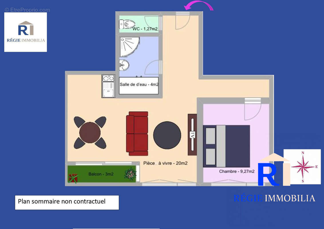 Plan Sommaire  - Appartement à ECHIROLLES