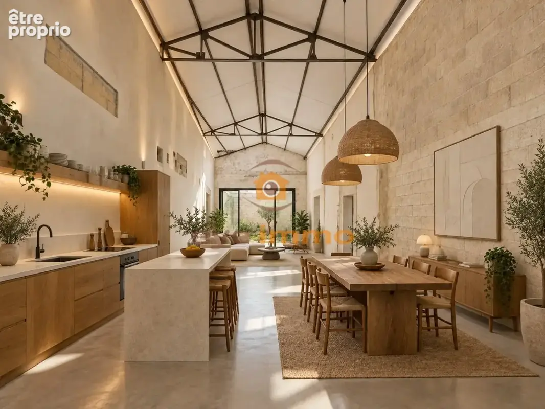 PÉZENAS  Projet de loft de 111 m² avec cour et permis accordé - photo 2