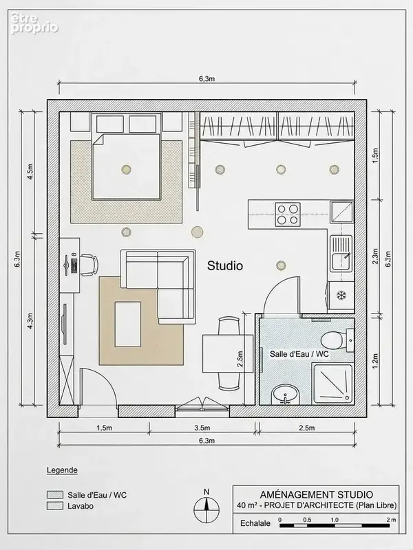 Plateau de 40 m2 à aménager   Trélazé, secteur Malaquais - photo 1