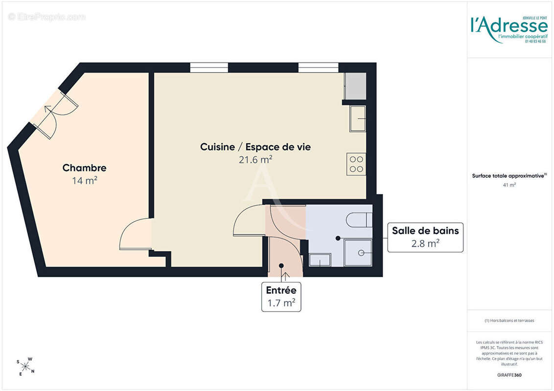 Appartement Alfortville 2 pièce(s) 41.08 m2 - photo 7