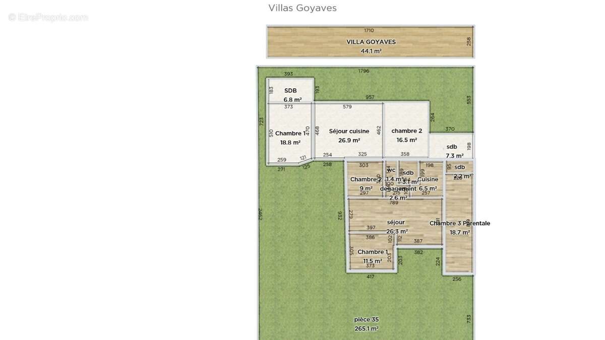 SAINTE CLOTILDE (97490) - A vendre 2 maisons mitoyennes T3 + T4 sur parcelle de 501 m² - photo 2