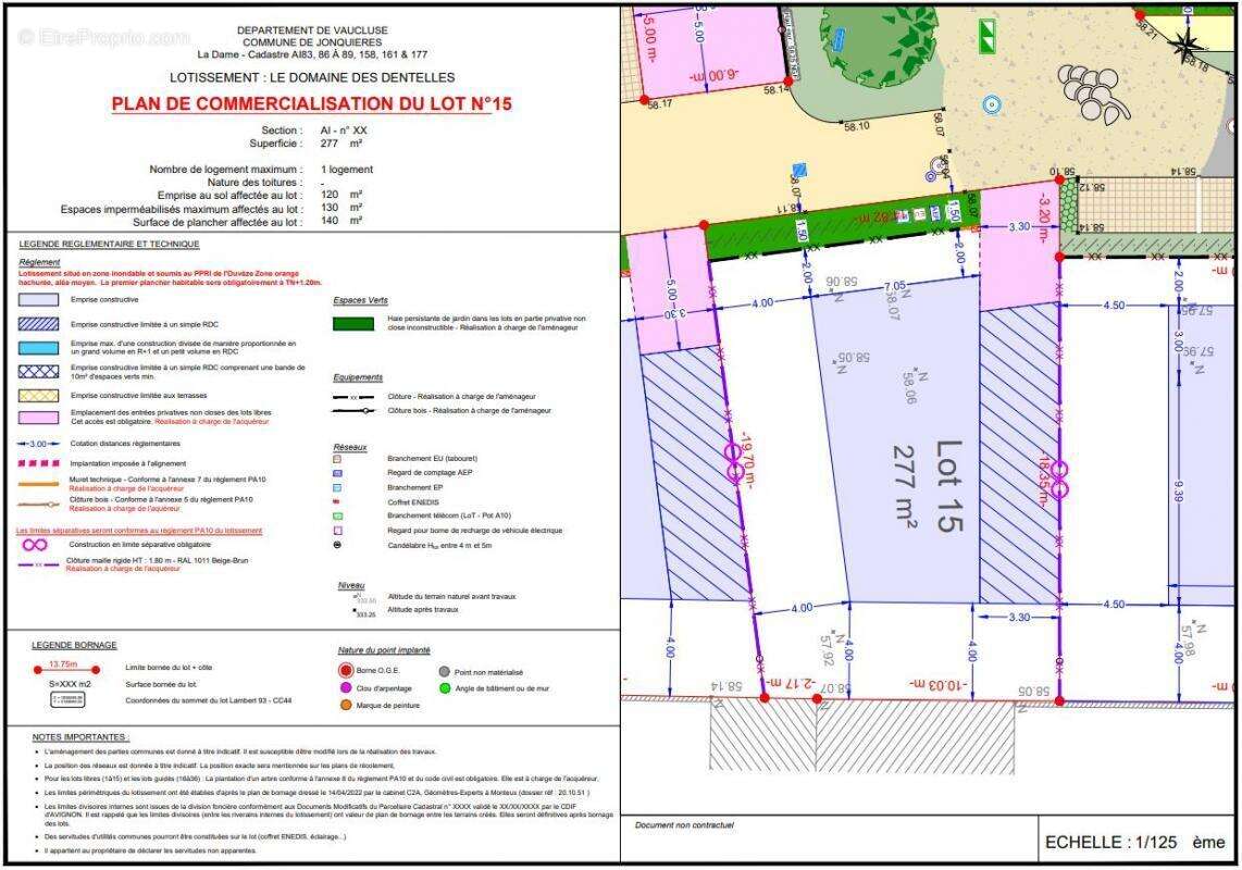 Terrain à JONQUIERES