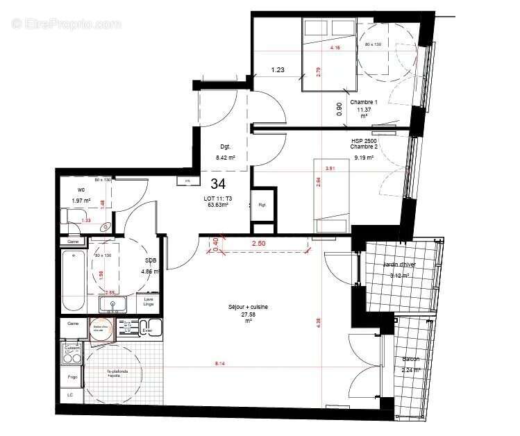 Appartement à VILLEJUIF