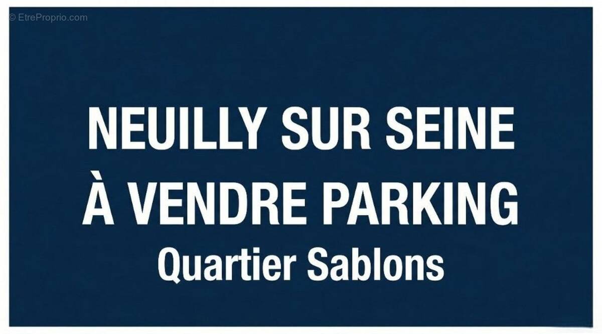 Parking à NEUILLY-SUR-SEINE