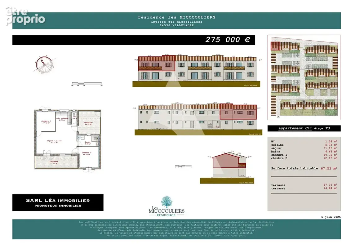 Villelaure - Appartement T3 de 67,53 m2 avec terrasse - photo 4