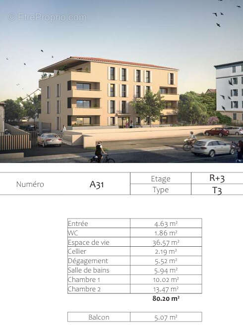 Appartement à L'ARBRESLE