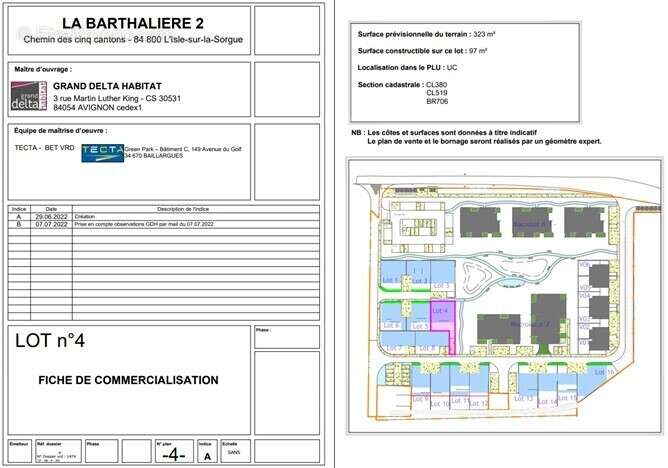 Terrain a batir de 323 m² a l'isle sur la sorgue - photo 4