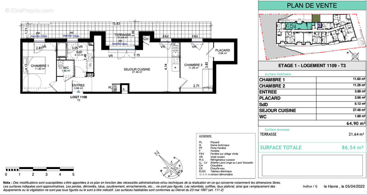 Appartement à HONFLEUR