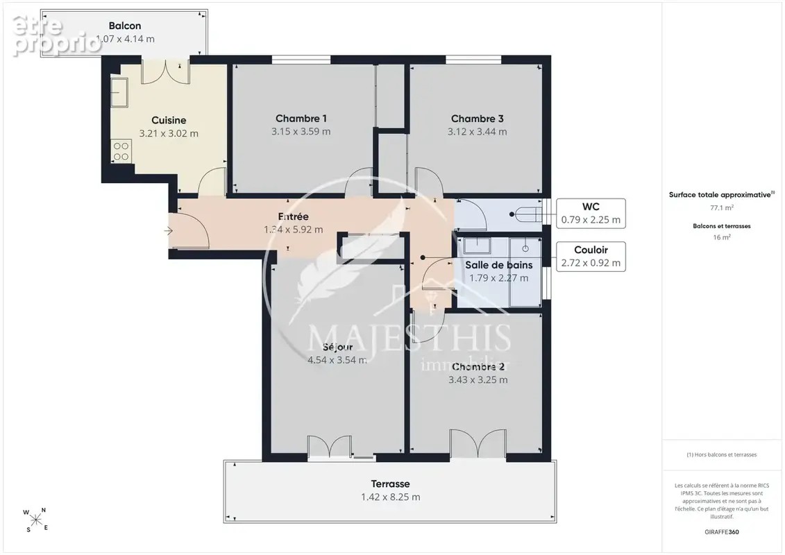 Beau t4 de 76,52m2 + parking + cave a toulon est - photo 10