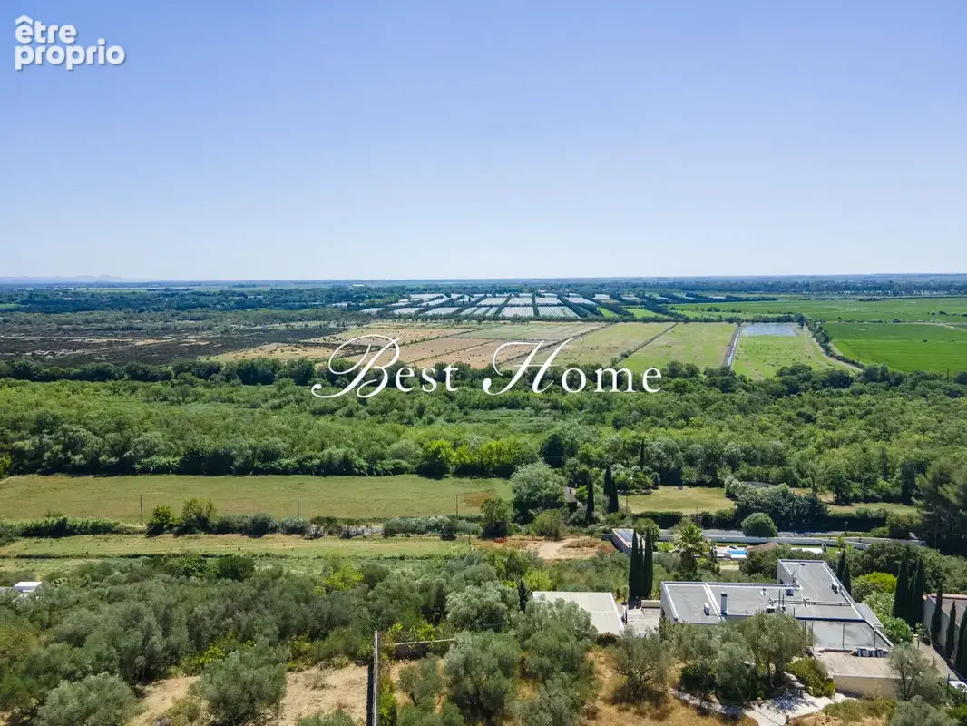 Vue exceptionnelle , Vente au coeur de la  Camargue gardoise , Villa d architecte + superbe terrain a batir - photo 3