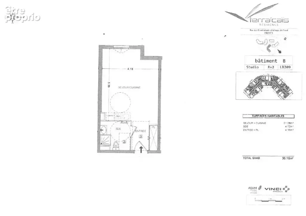 Vente Fréjus - Cais- Grand Studio Neuf - Parking - Locatif - photo 15