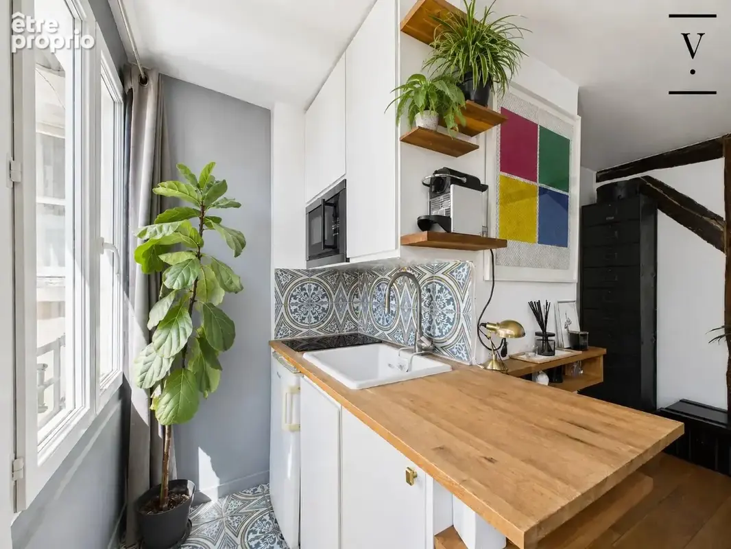 Paris IIIe – Quartier des Enfants-Rouges – Studio avec belle vue dégagée - photo 4