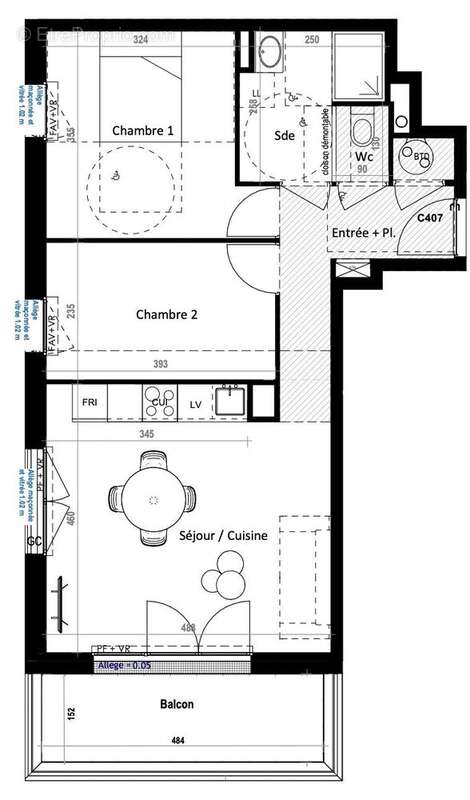 Appartement 56 m² à Saint-Nazaire  - photo 3