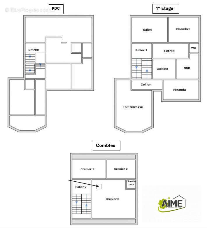 Croquis étages - Maison à FORBACH