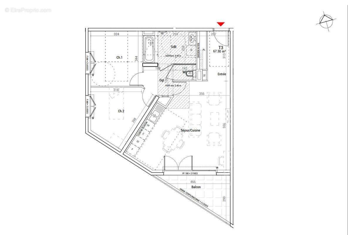 Appartement à SATHONAY-CAMP