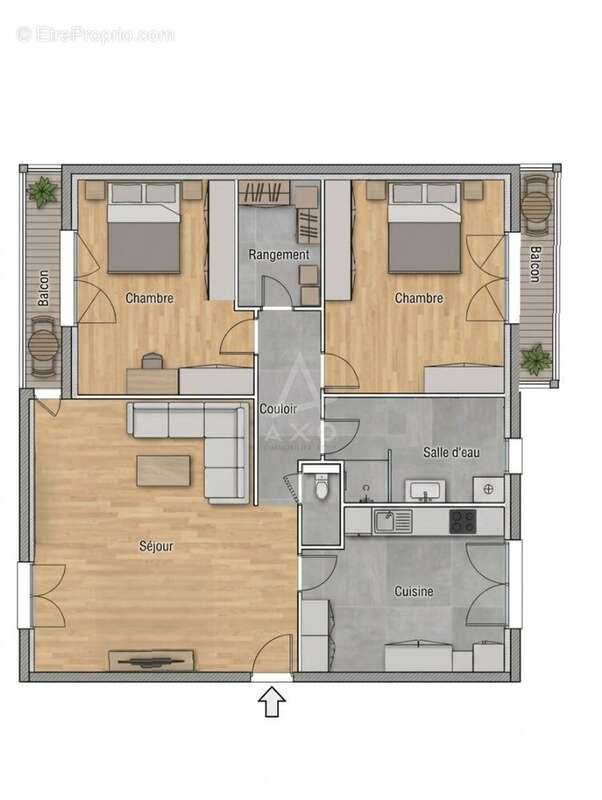 Lanvéoc  T3 rénové en rez-de-chaussée avec 2 balcons - photo 10