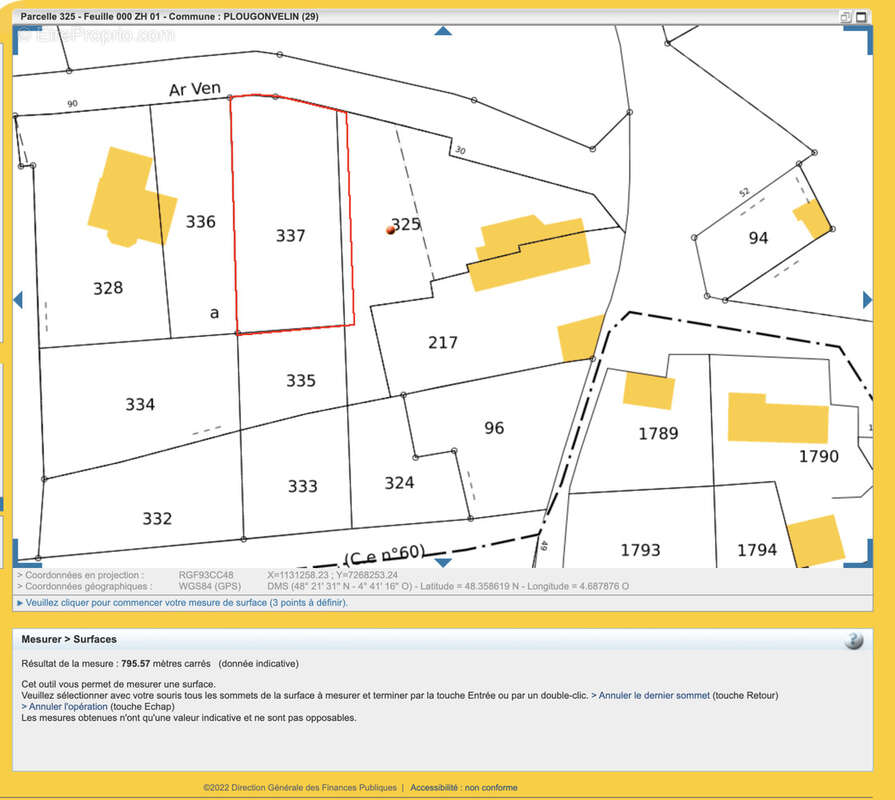 Terrain à PLOUGONVELIN