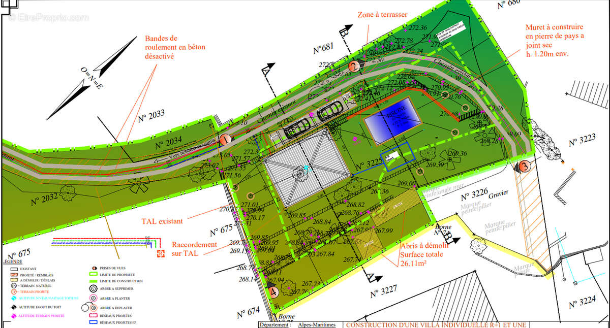 Terrain constructible Speracedes 1392 m² villa 109 m² avec piscine - photo 7
