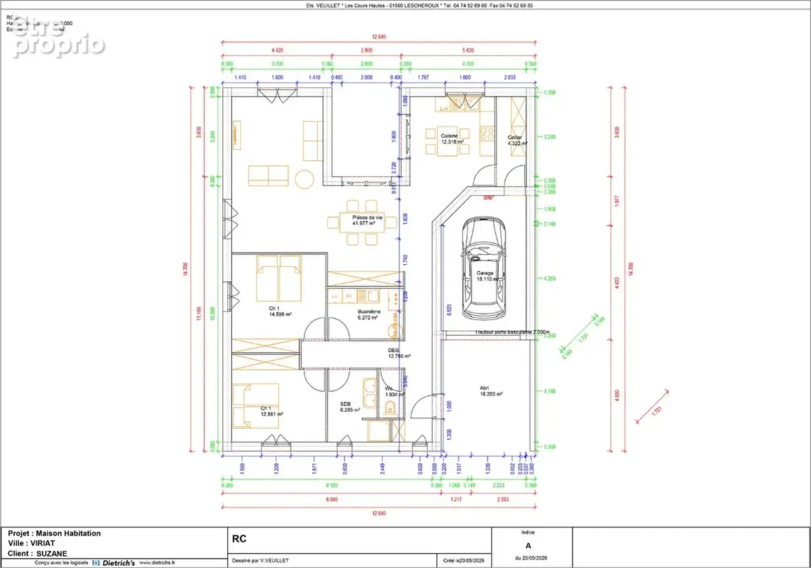 Viriat  terrain à bâtir 529 m²  imaginez votre maison à jayr - photo 3