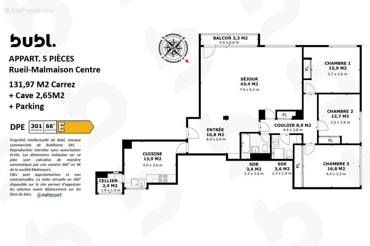 Appartement à RUEIL-MALMAISON