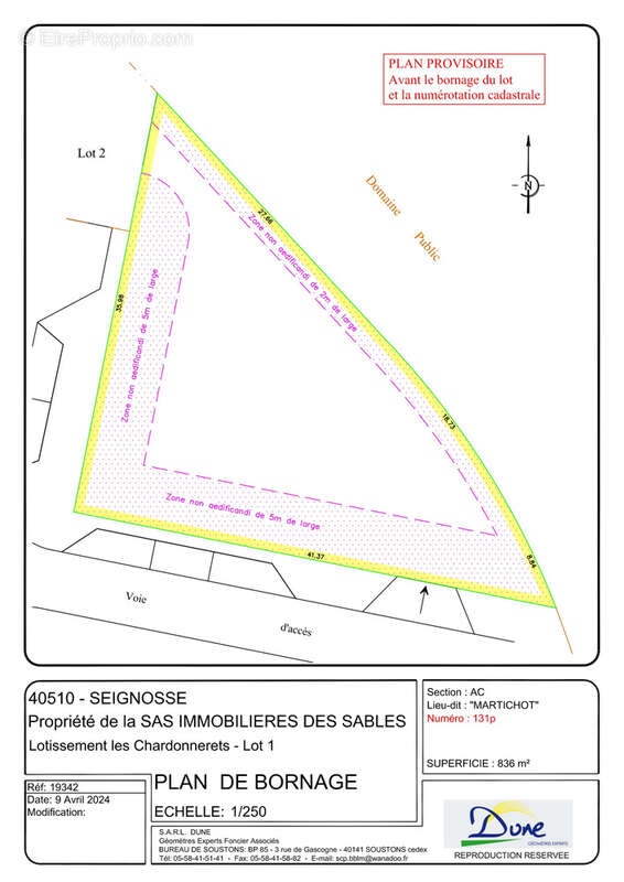 Terrain à SEIGNOSSE