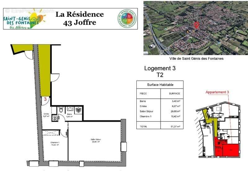Appartement à SAINT-GENIS-DES-FONTAINES