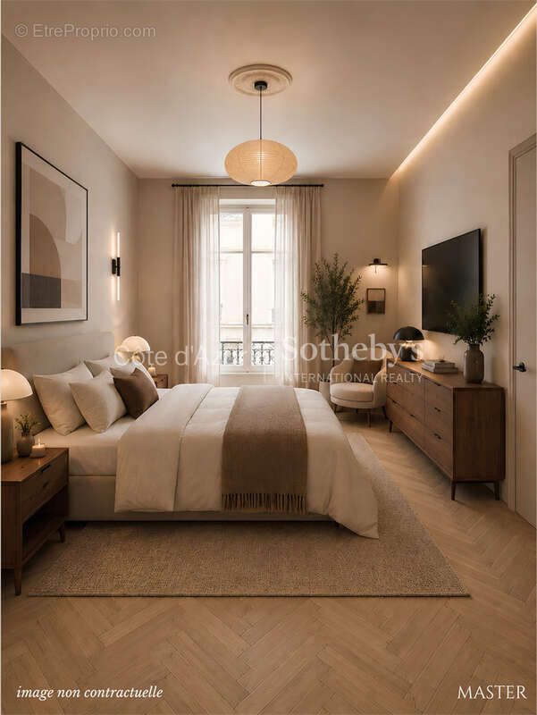 Nice Musiciens : Appartement bourgeois rénové de 3 chambres dans un immeuble Belle Époque - photo 4