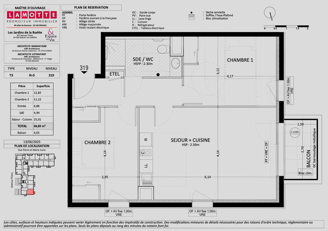 Appartement t3 60.85 m2 avec loggia de 4.5 m2 - residence senior _ les jardins de la boetie - photo 5