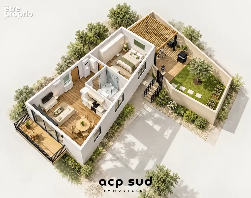 Type 2 Rez de Jardin Aix la Duranne - photo 1