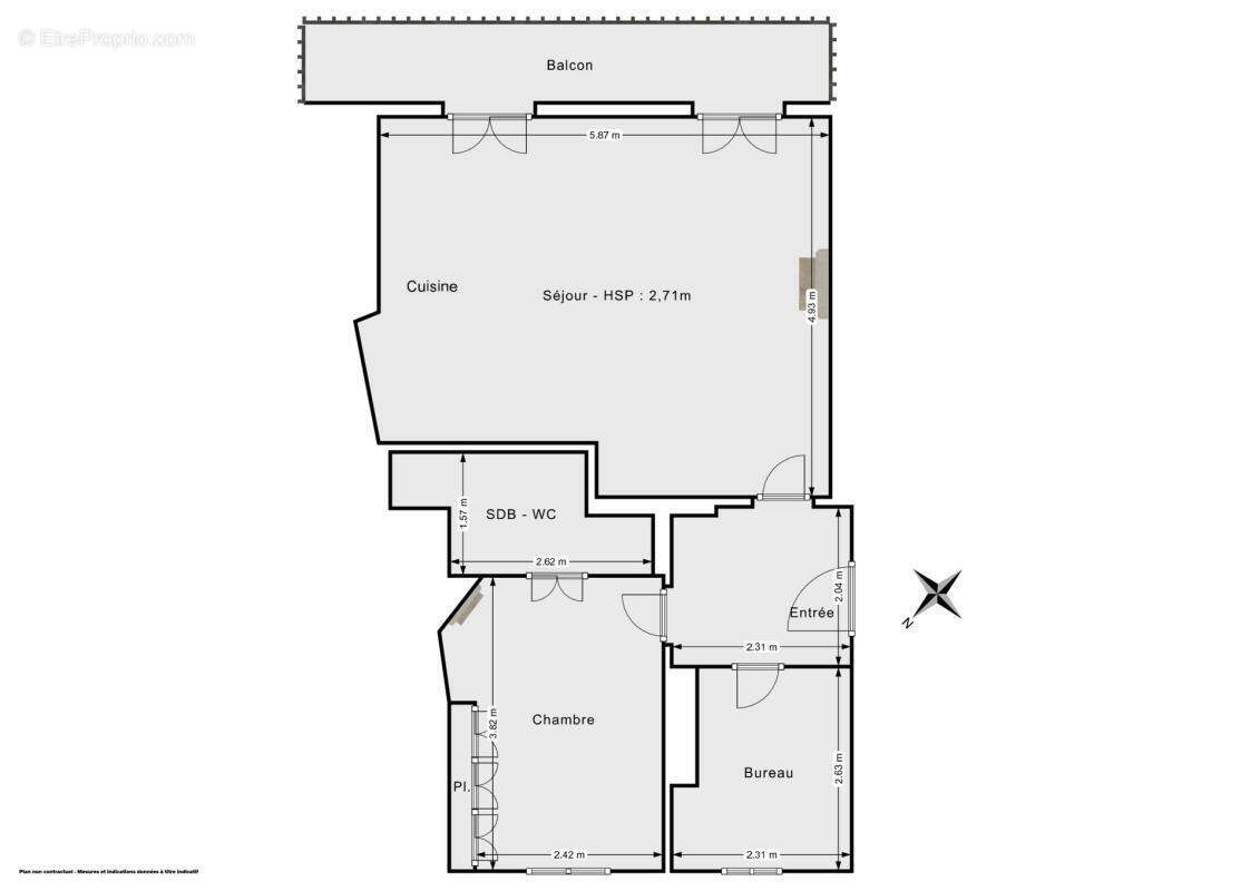 Plein ciel ! Appartement 3 pièces 53 m² avec large balcon - Paris 18e - photo 5