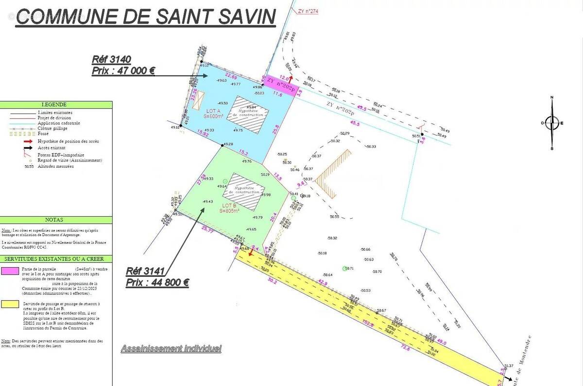 Terrain à SAINT-SAVIN