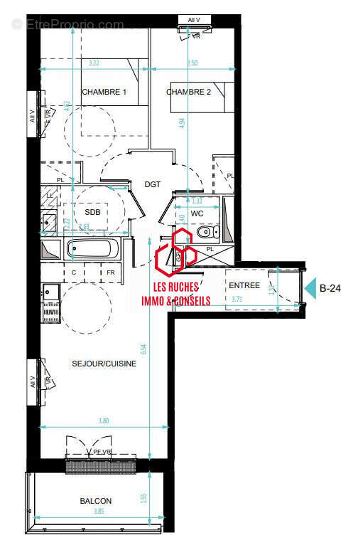 Appartement à MAGNY-LE-HONGRE