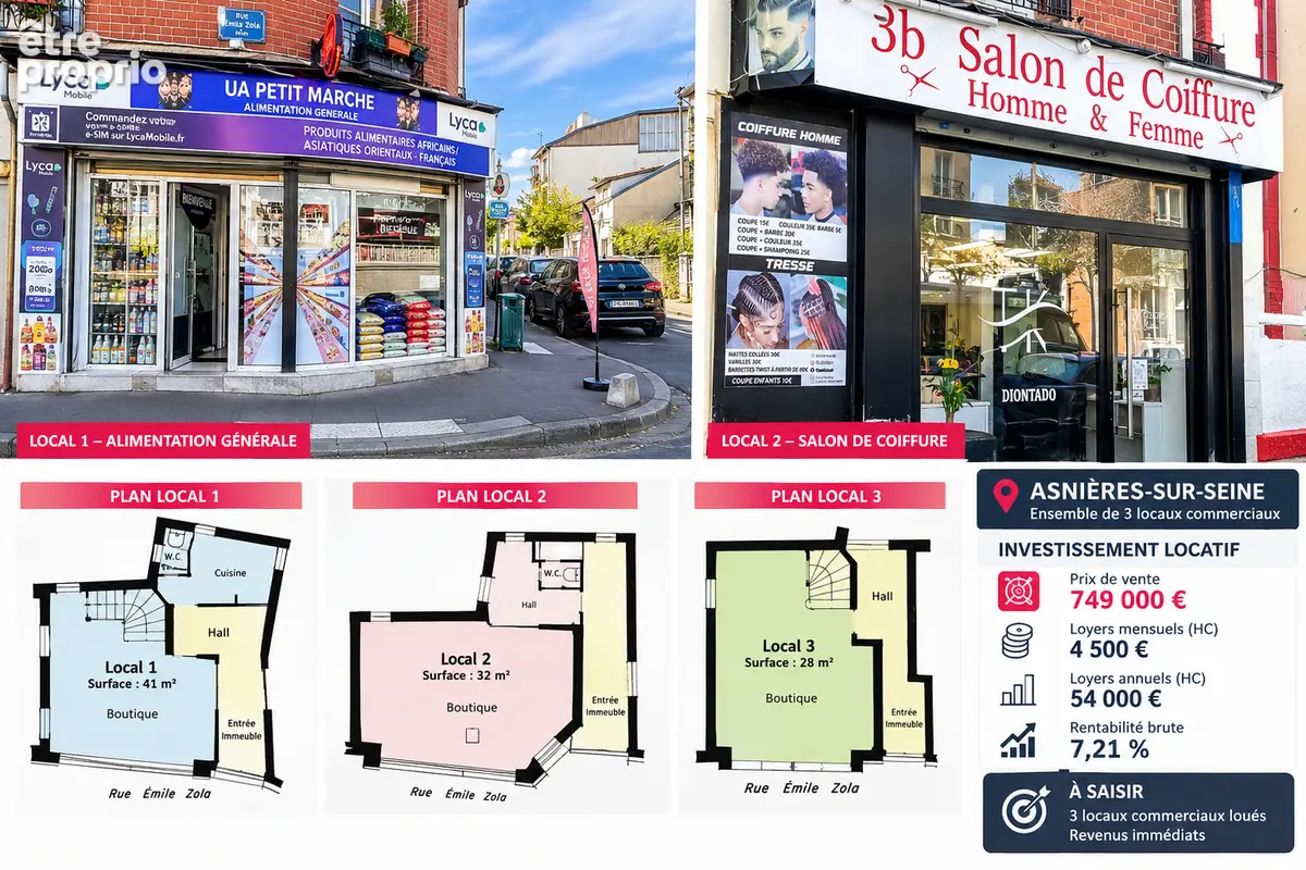 Local commercial AsniÈres-sur-seine 125 m2 - photo 2