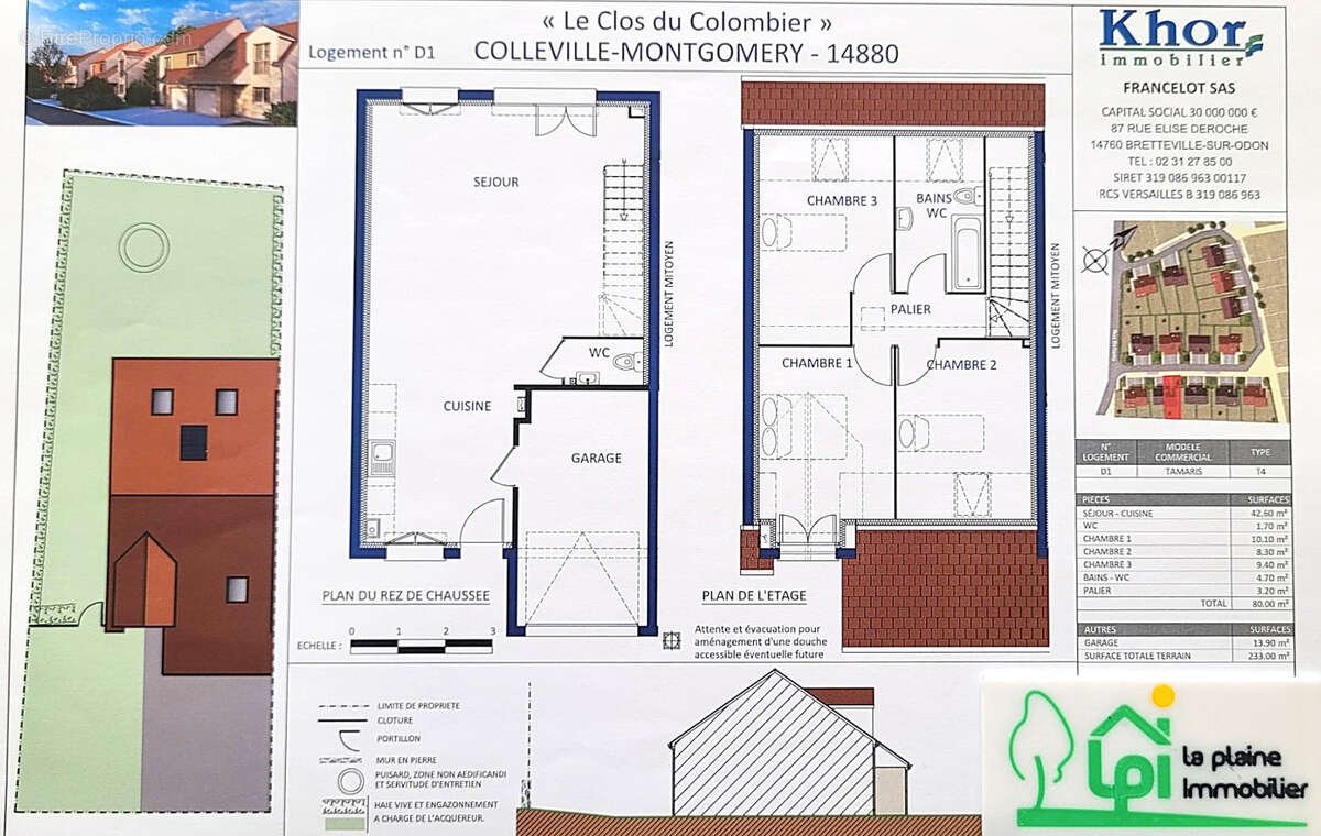 Maison à COLLEVILLE-MONTGOMERY