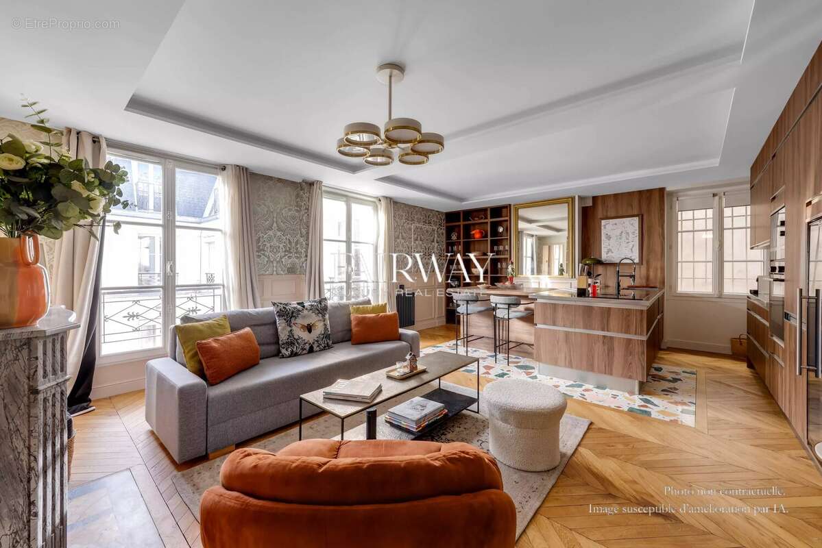 Villiers - Saint-Augustin – Pied-à-terre rénové par architecte de 52 m², vaste séjour de 33 m² et plan optimisé - photo 2