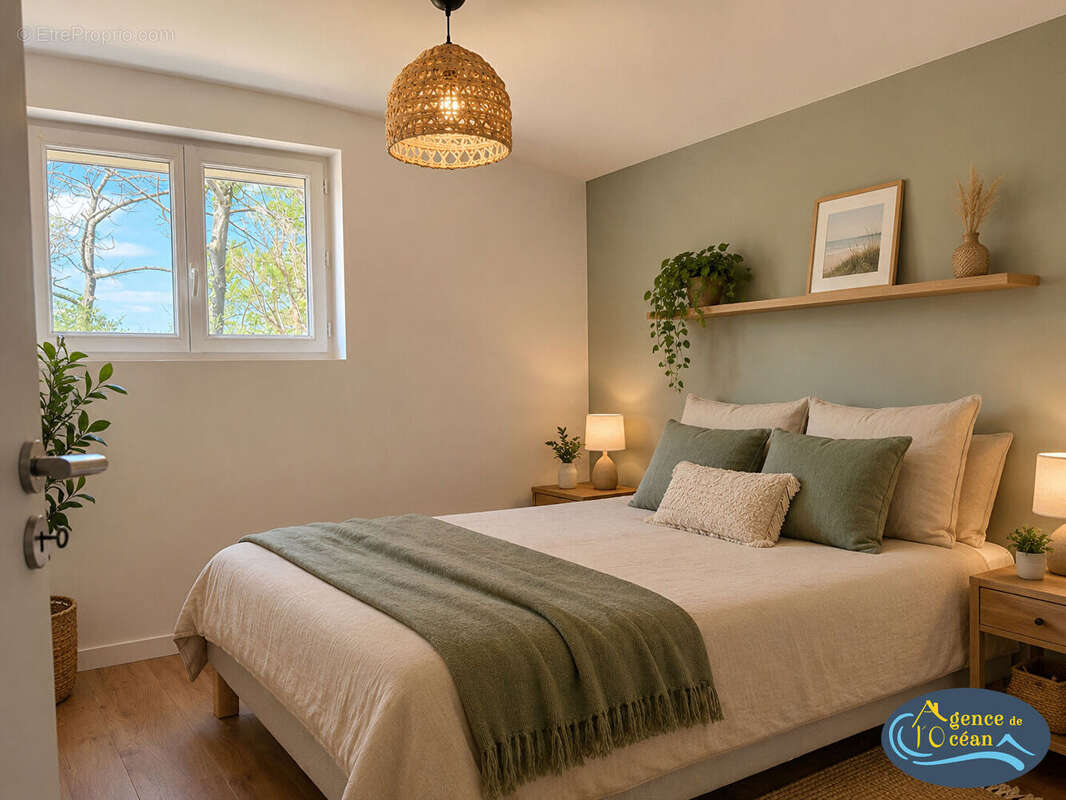 Maison avec vue mer quartier de la mine d'or penestin, 2 chambres et mezzanine, accès direct sur le sentier cotier morbihan sud  - photo 5