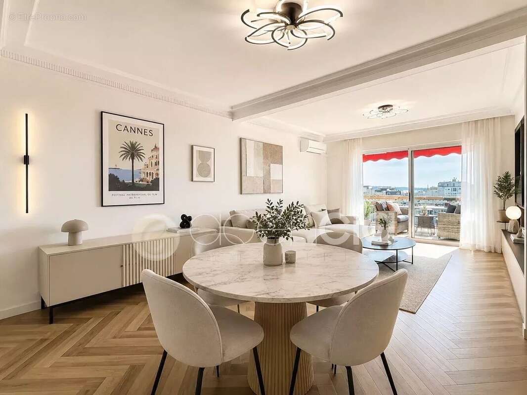 Cannes basse californie  vue mer  t3 de 70 m²  sud  cave  box garage xl en supplément - photo 5
