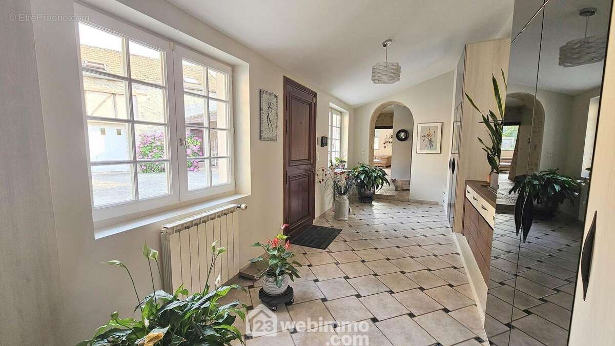 Une spacieuse entrée de 19 m² avec ses placards.
