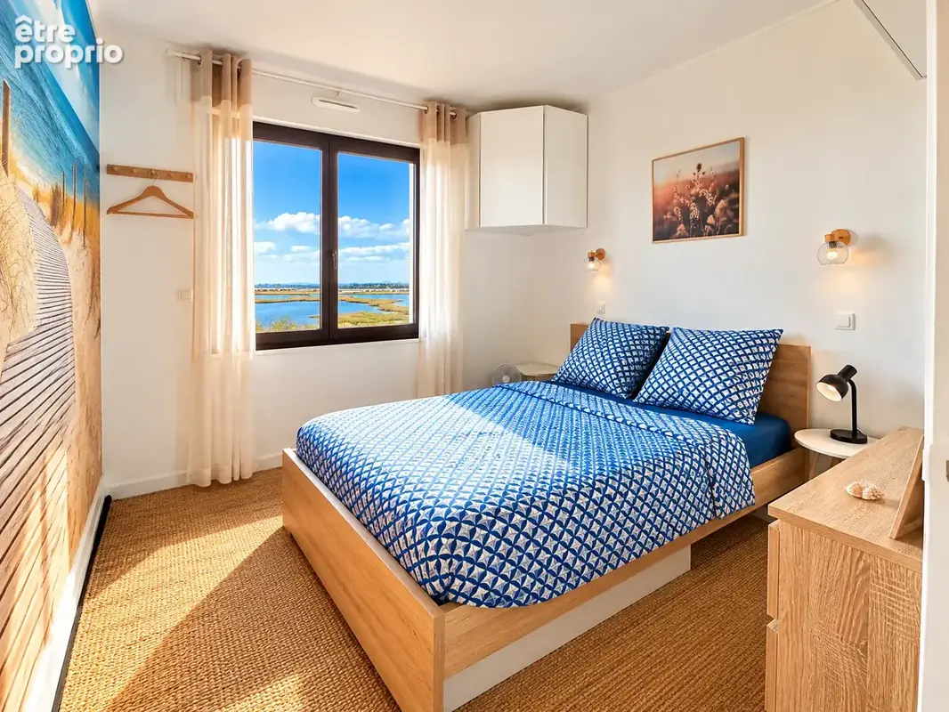 Palavas en 2 ième ligne mer , magnifique T2 d'environ 40 m2 hab avec terrasse en vue latérale mer et étangs , - photo 7