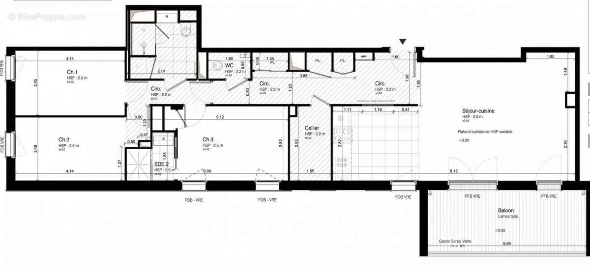 Appartement 99 m² à Vannes  - photo 8