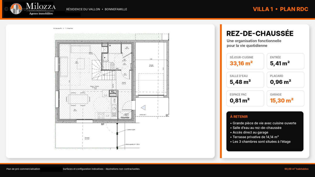 Bonnefamille - Maison neuve T4 de 90,69 m² - parcelle 517,71 m² - photo 3