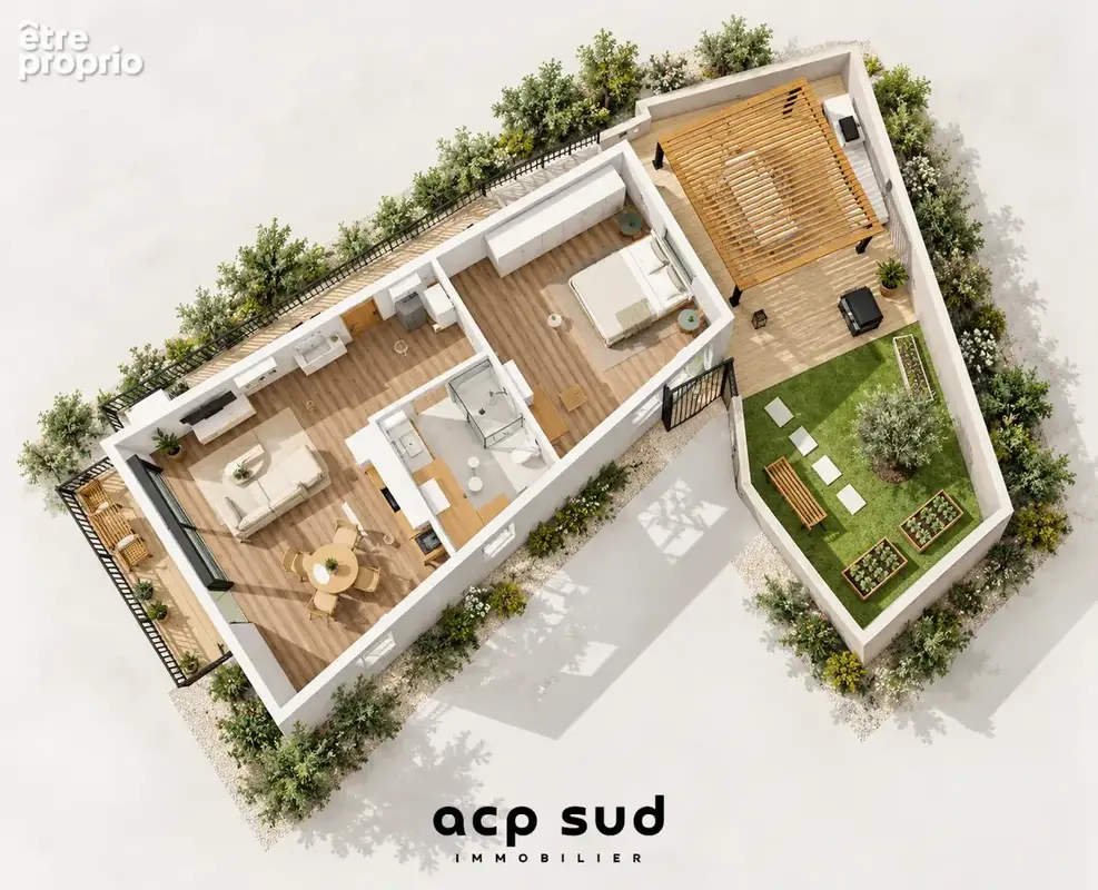 Type 2 Rez de Jardin Aix la Duranne - photo 2