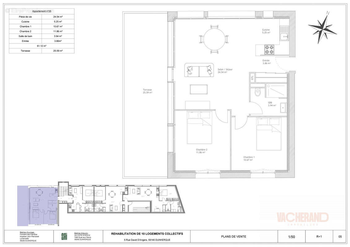 Appartement 61 m² à Dunkerque  - photo 2