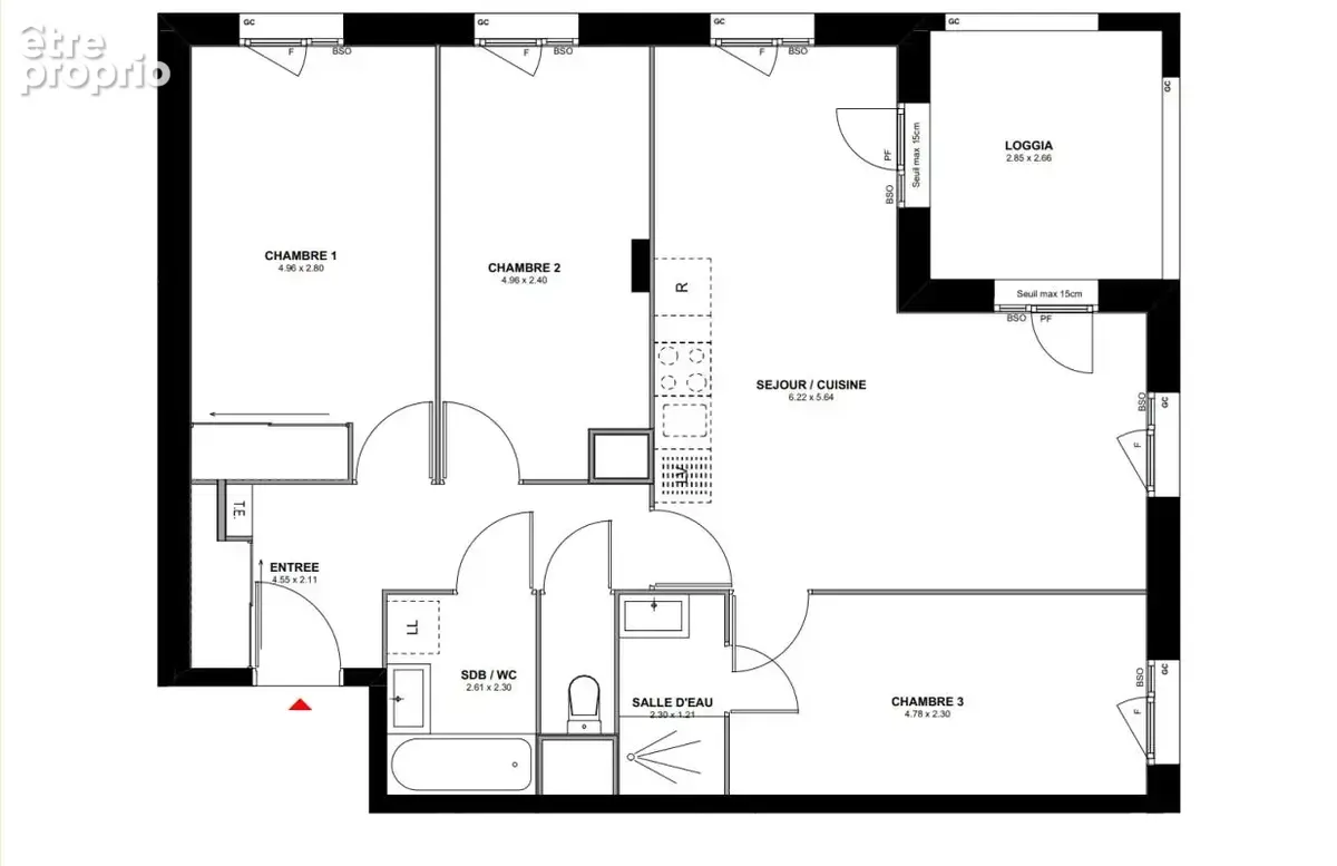 Appartement Rochetaillée-sur-Saône 4 pièces 78m2 - photo 3