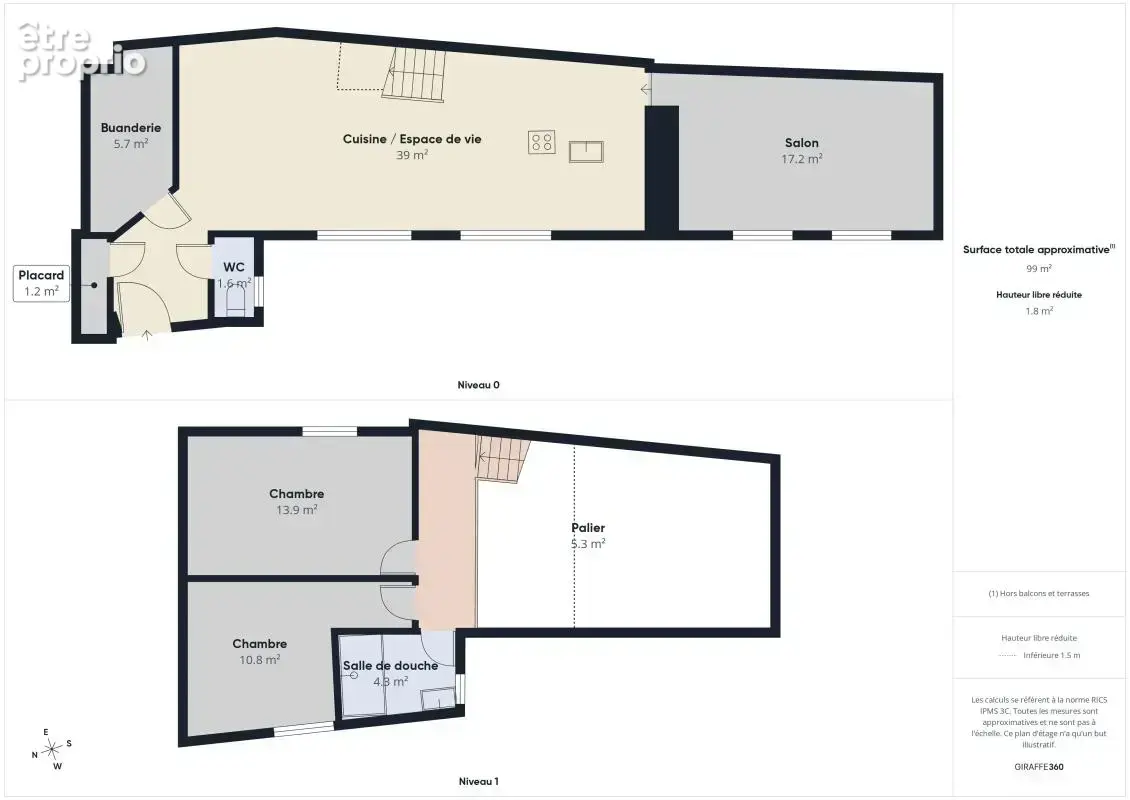 Appartement BERNAY 4 pièces 95 m² - photo 15