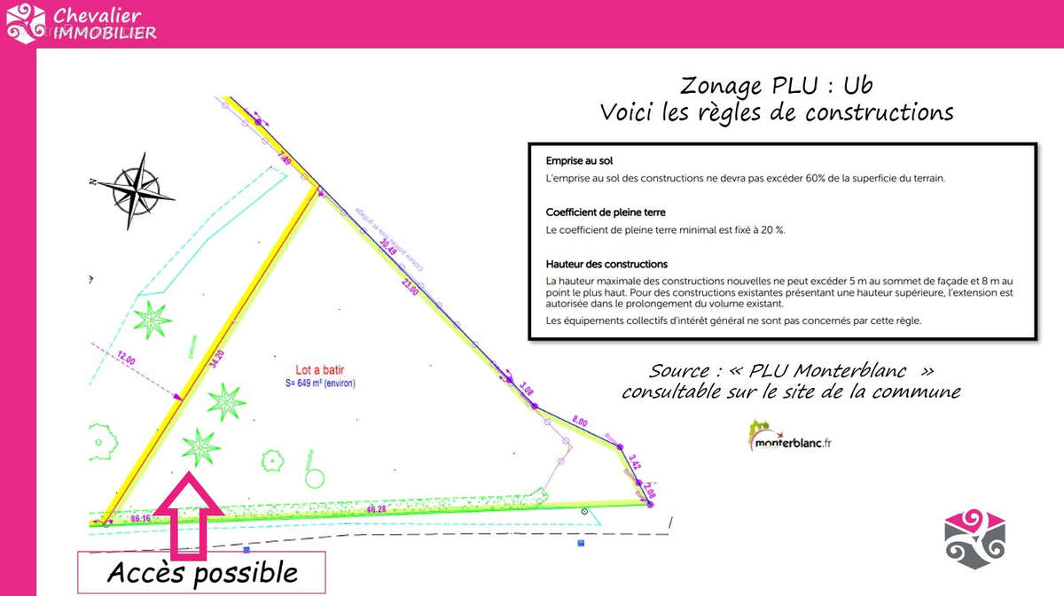 Terrain à MONTERBLANC