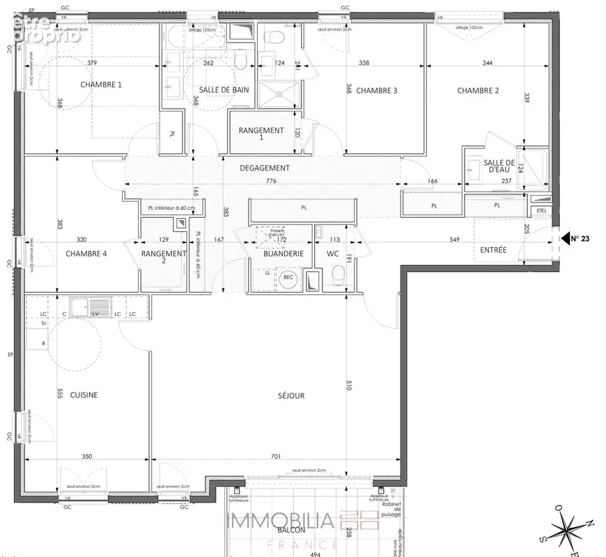 Grand appartement - balcon - photo 7
