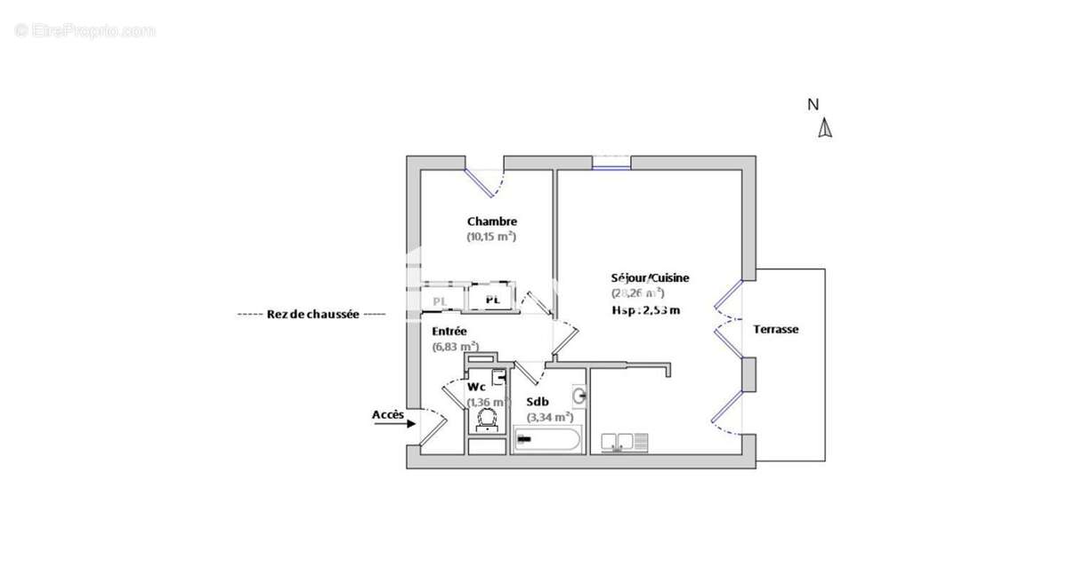 T2 50m² – Jardin 110m² – Parking – Cellier - photo 3