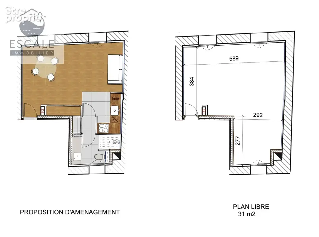 Vente grand t1 en plateau avec possibilite marche de travaux quartier ile sud a sete - photo 8